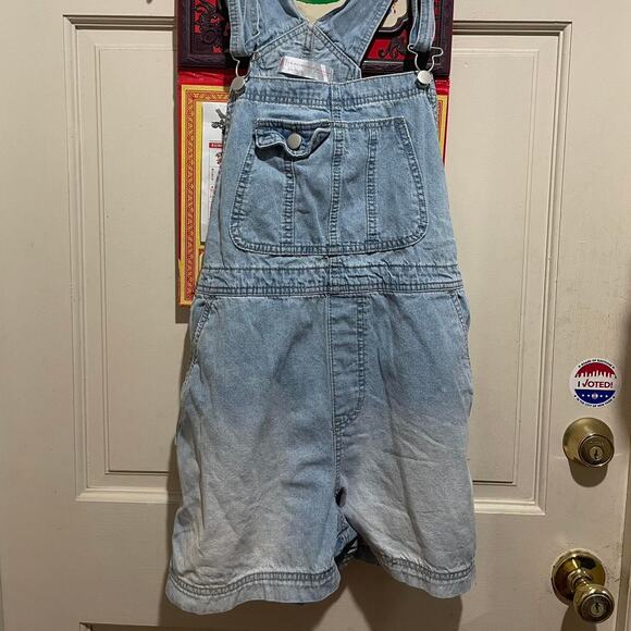 American Vintage Pants - Blue denim overalls with adjustable